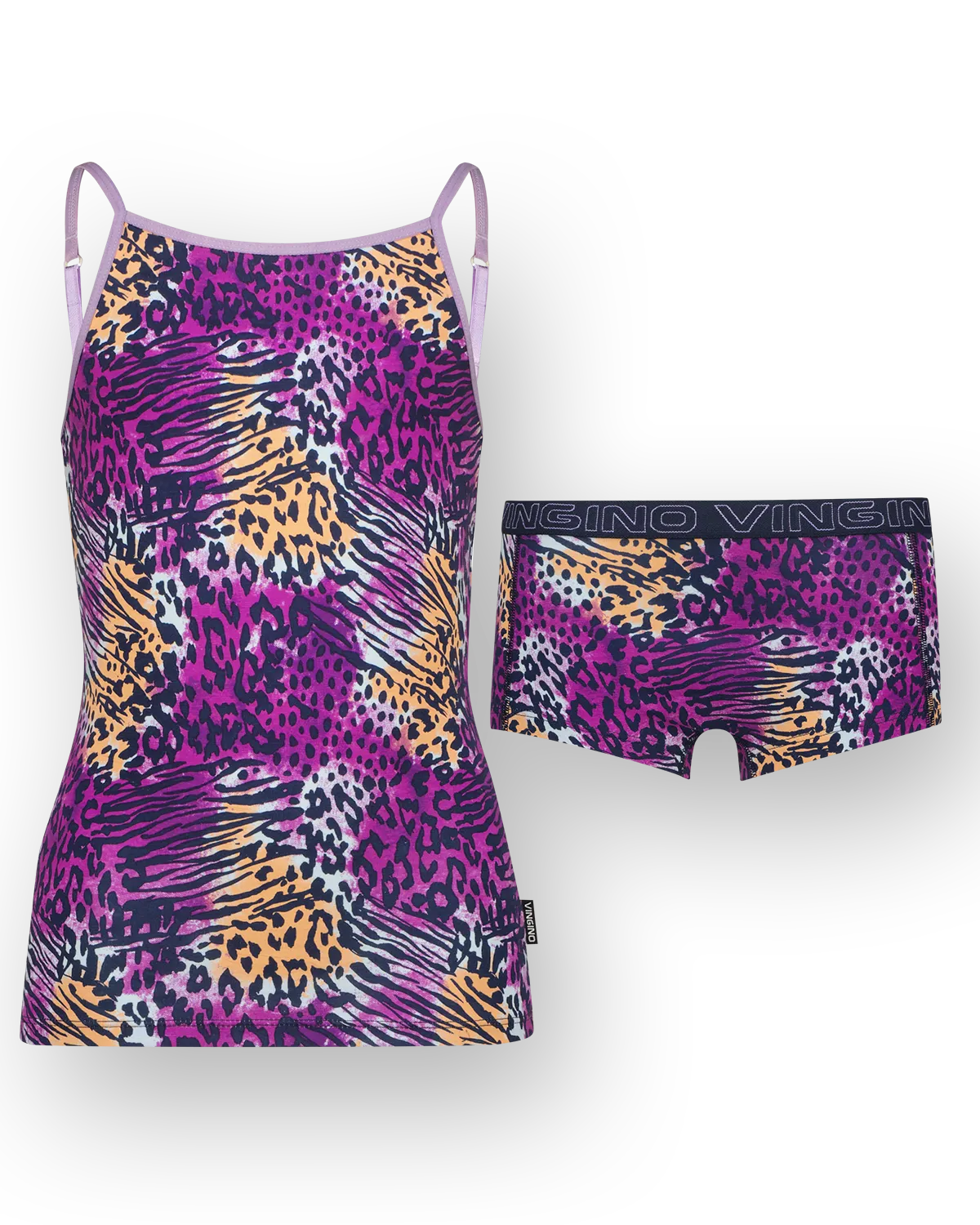 Mädchen Hipster animal singlet set 2-pack | Blau