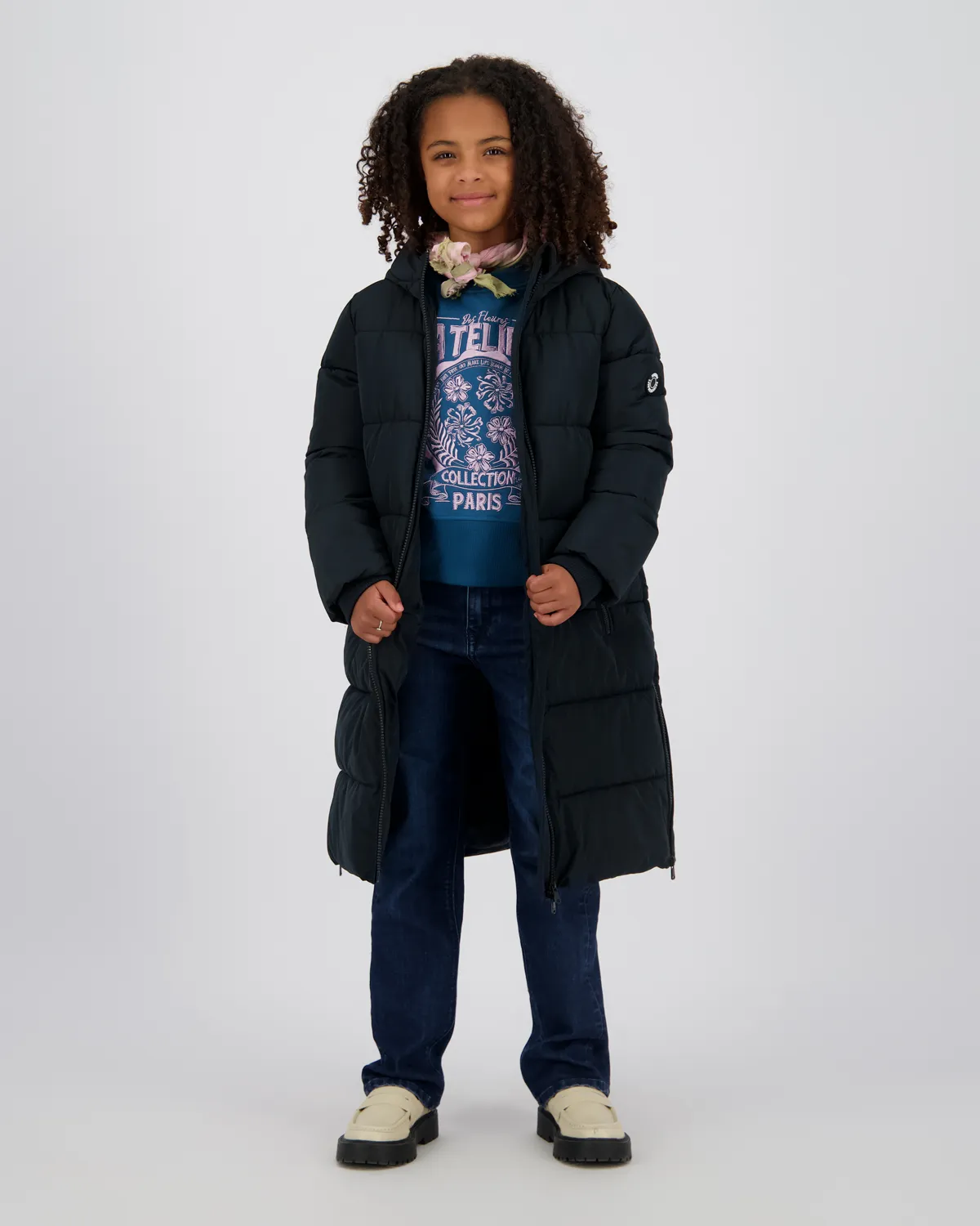 Mädchen Langer Jacke Taire | Schwarz