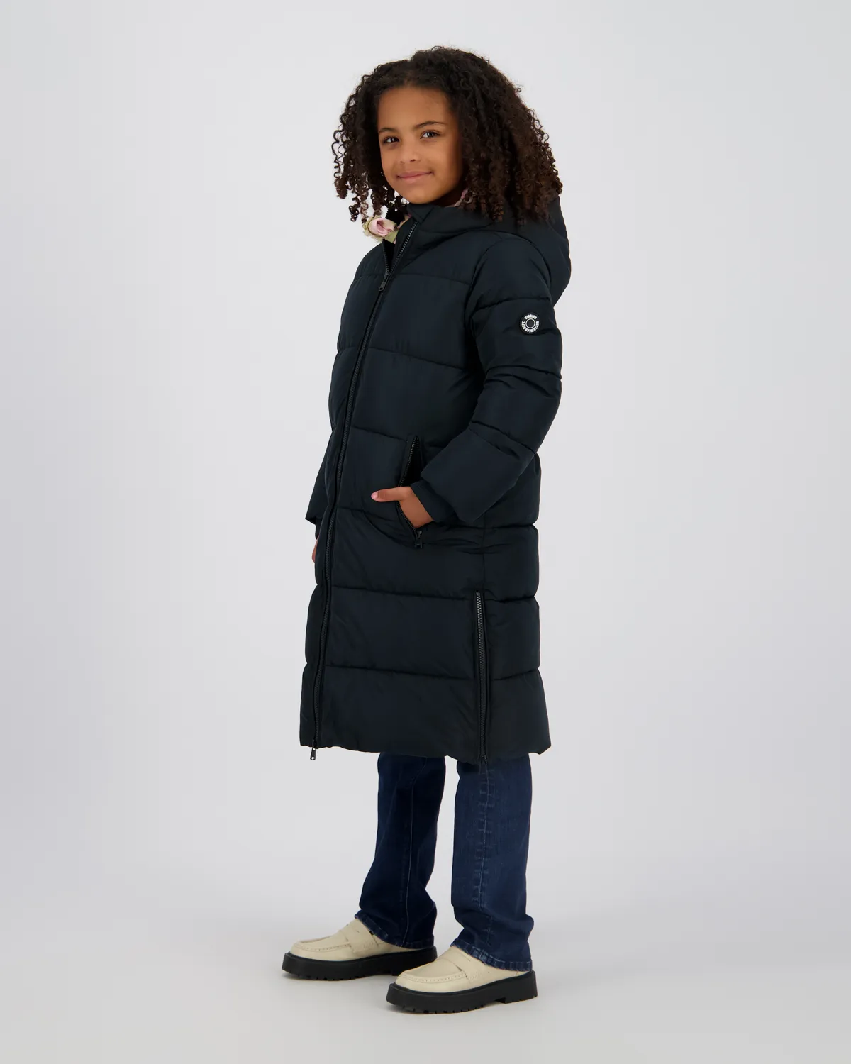 Mädchen Langer Jacke Taire | Schwarz