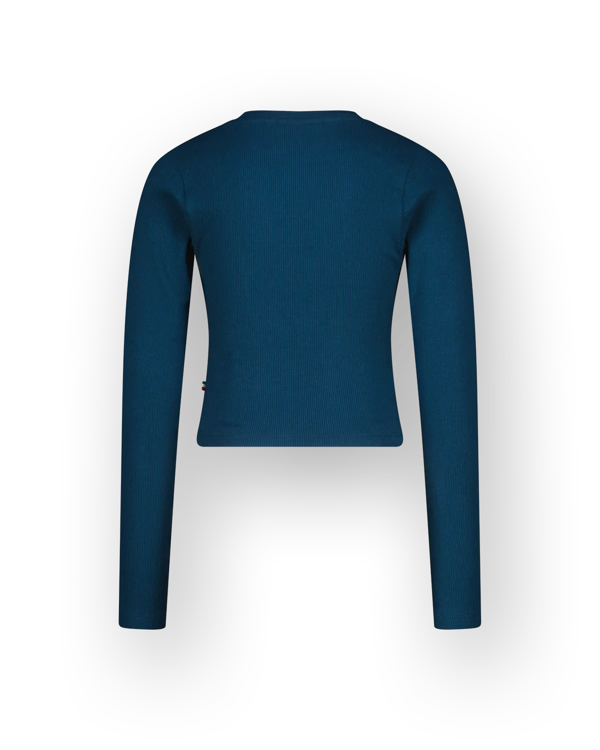 Mädchen Top G-basic-crop rib longsleeve | Blau