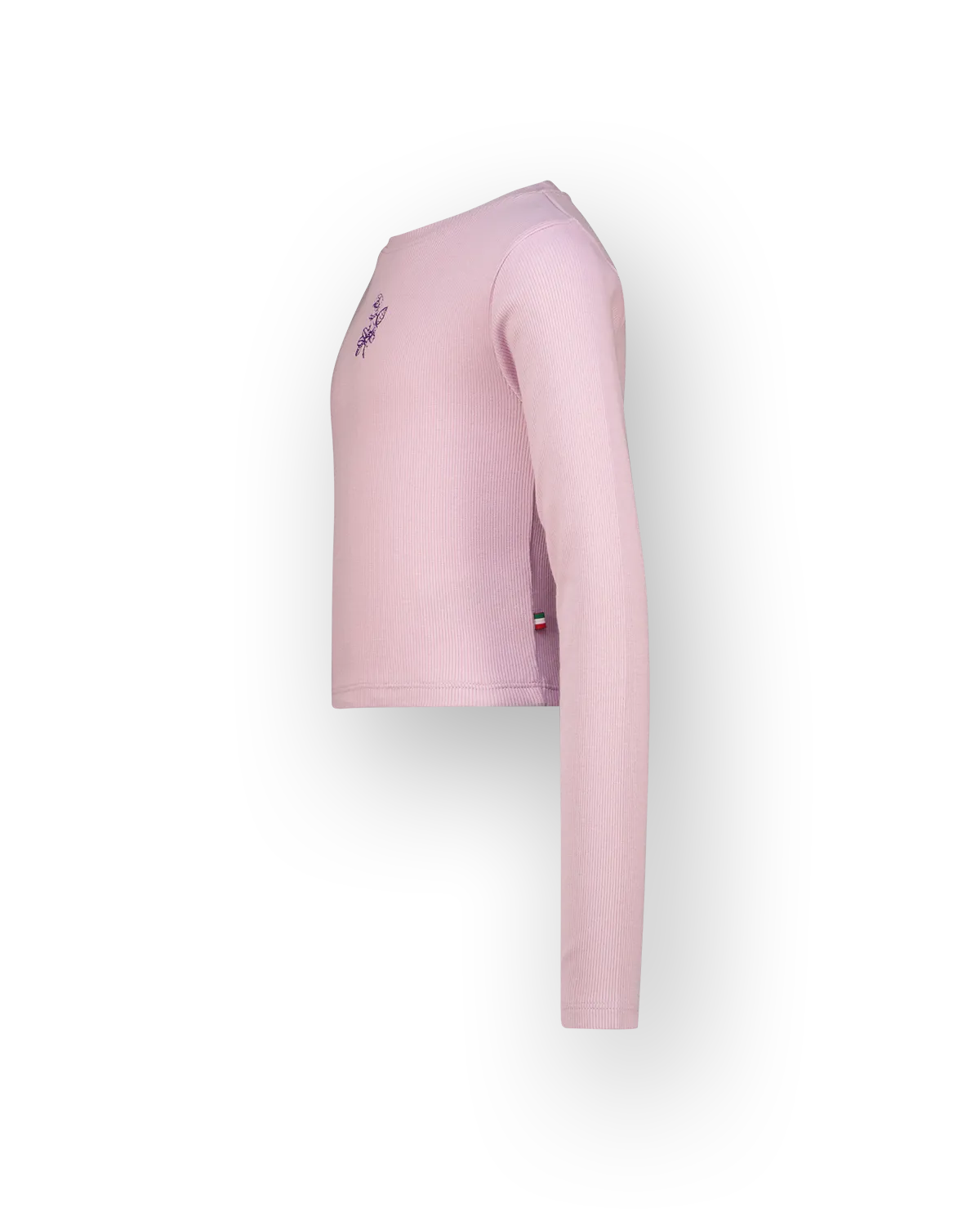 Mädchen Top G-basic-crop rib longsleeve | Lila