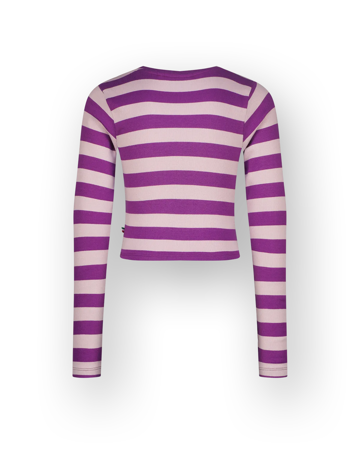 Mädchen Top G-basic-crop rib stripe | Lila