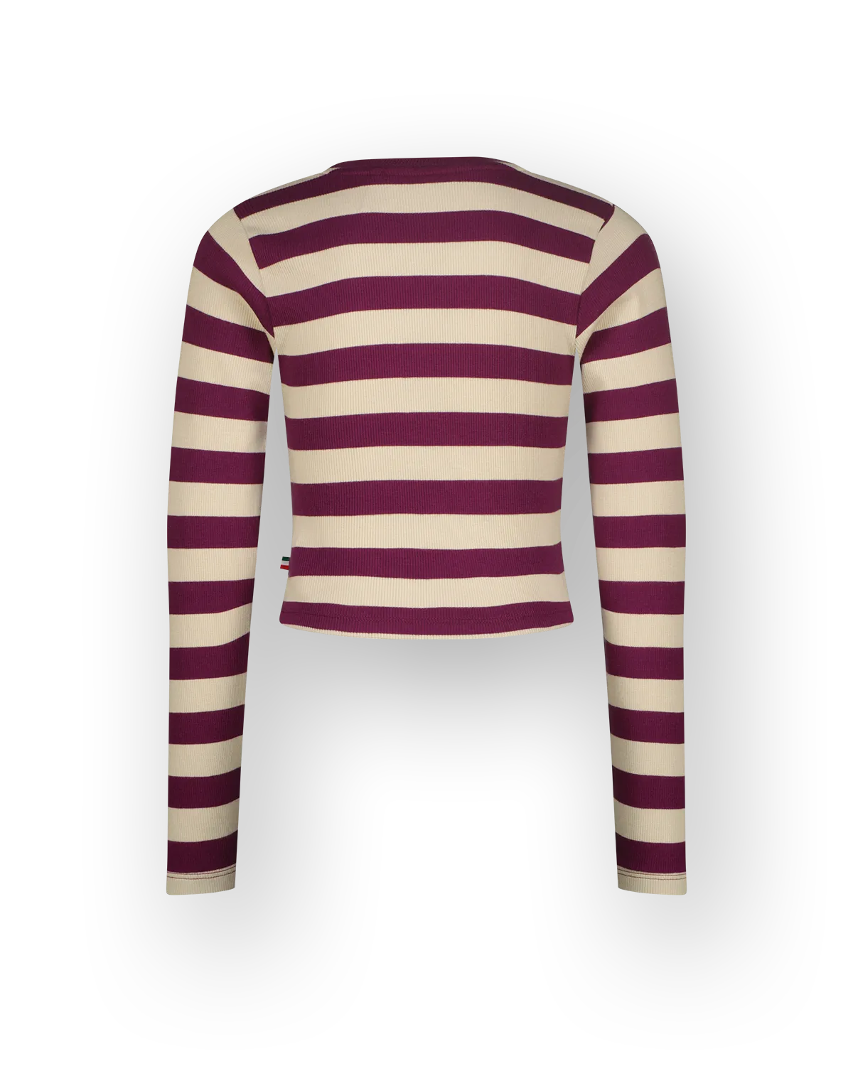 Mädchen Top G-basic-crop rib stripe | Lila