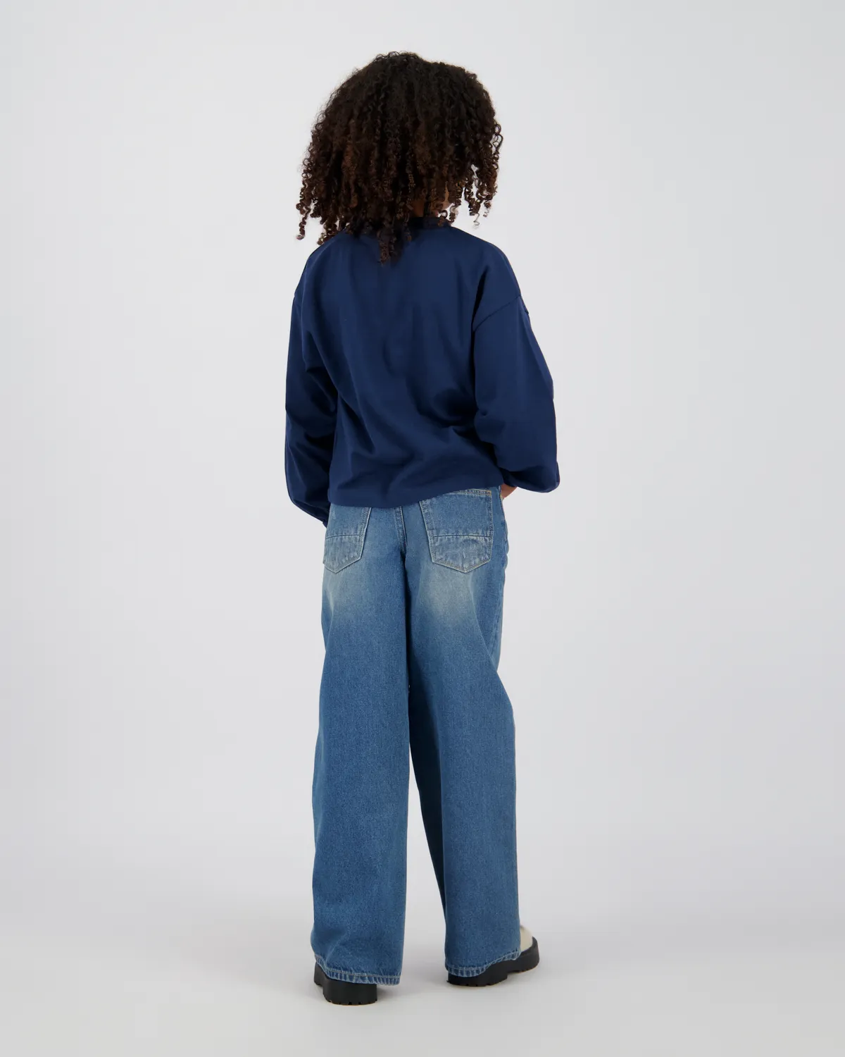 Mädchen Extra wide leg Jeans Cherry | Blau