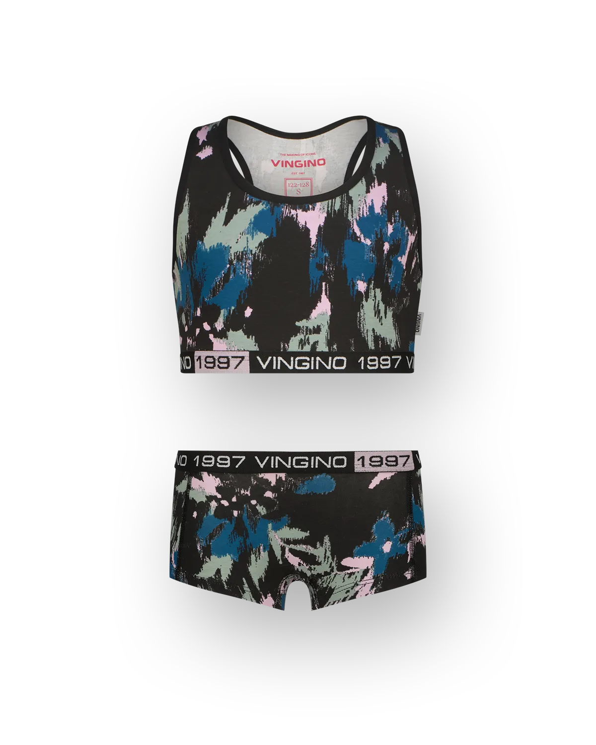 Mädchen Hipster racer set 2 pack | Schwarz