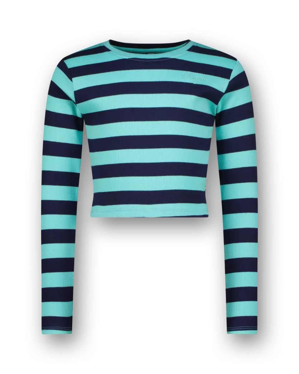 T-shirt G-basic-crop Rib Stripe