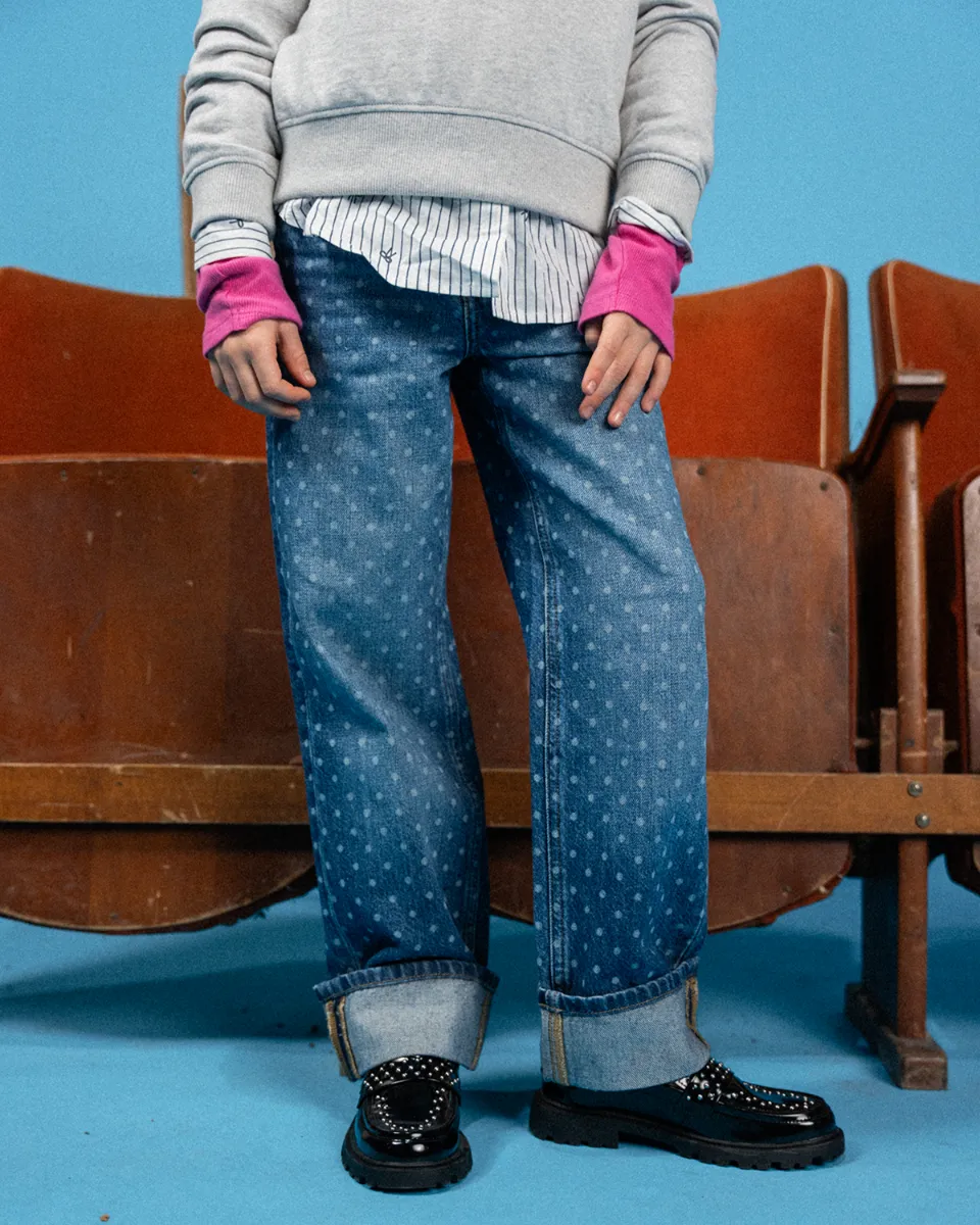 Mädchen Wide leg Jeans Cato Dots | Blau