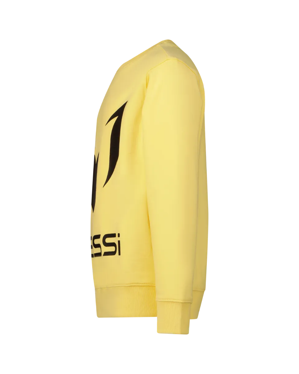 Jungen Sweater Logo-Crew-Messi | Gelb