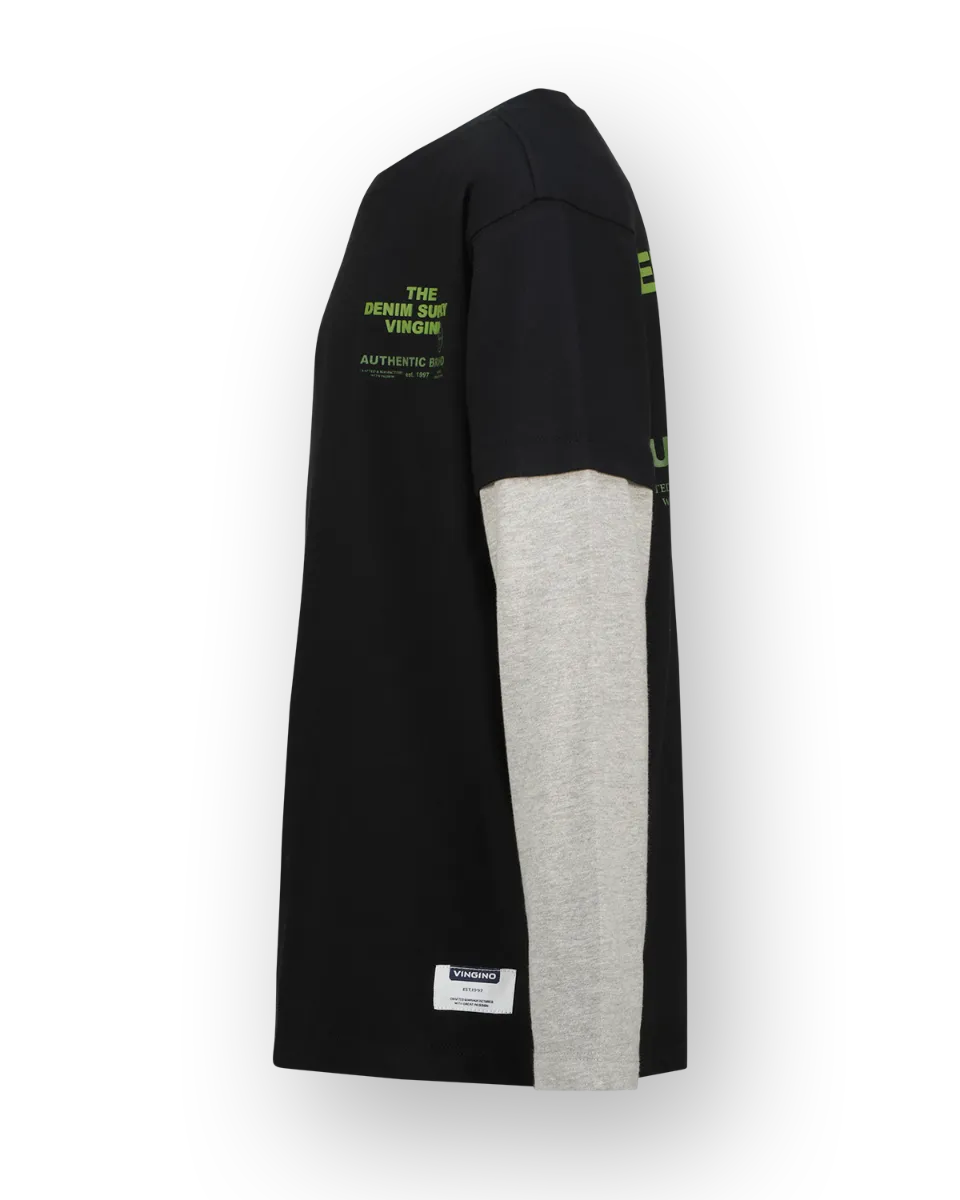 Jungen T-shirt Jimme | Schwarz