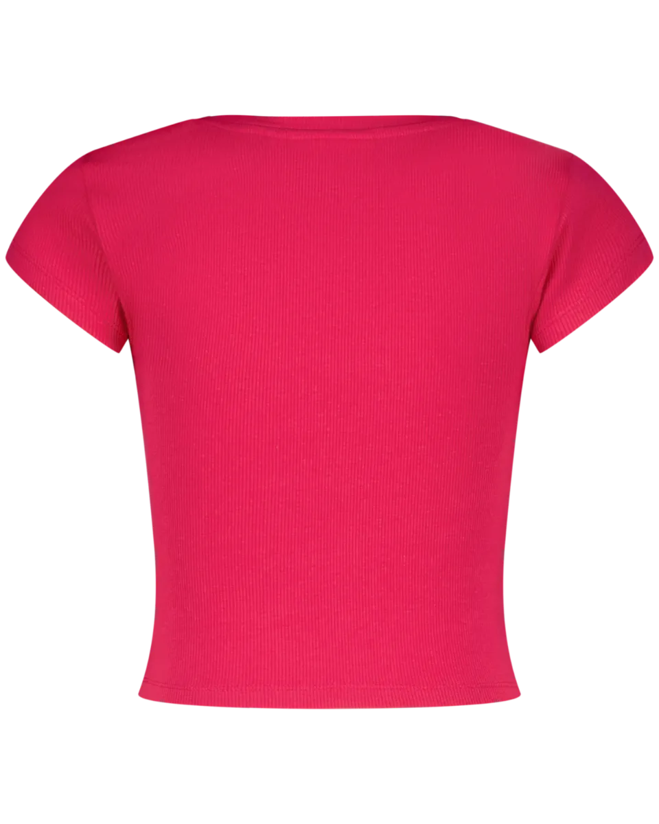 Top G-Basic-Crop Rib Tee