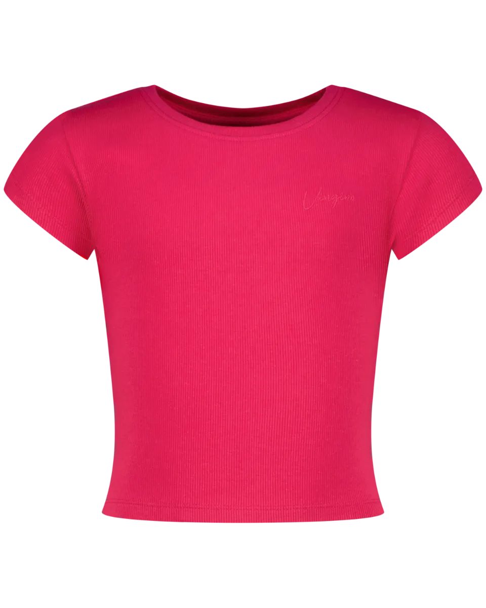 Top G-Basic-Crop Rib Tee