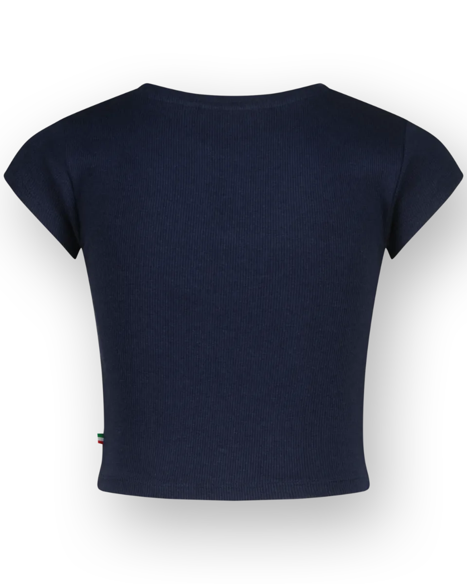 T-shirt Basic-Crop Rib Tee