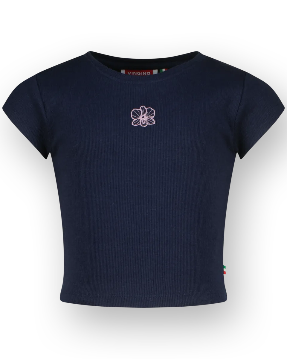 T-shirt Basic-Crop Rib Tee