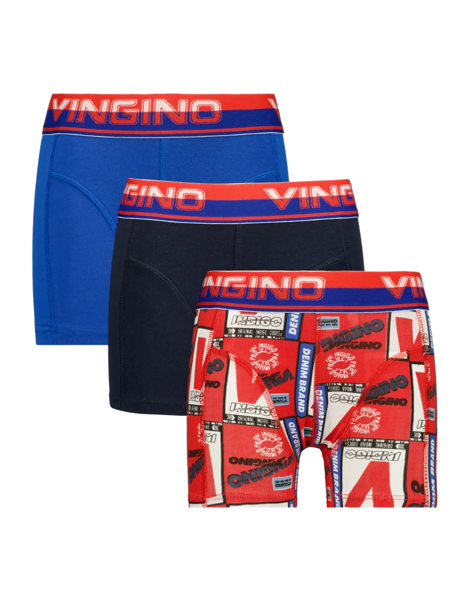 Jungen Boxer B-231-12 Athletics 3 Pack | Blau