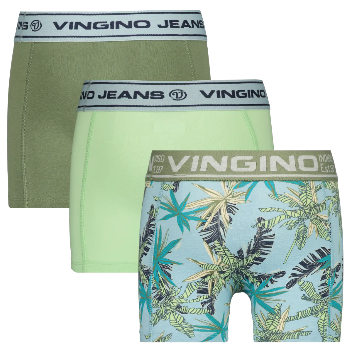 Jungen Boxer B-232-1 Soft Palm 3 Pack | Grün