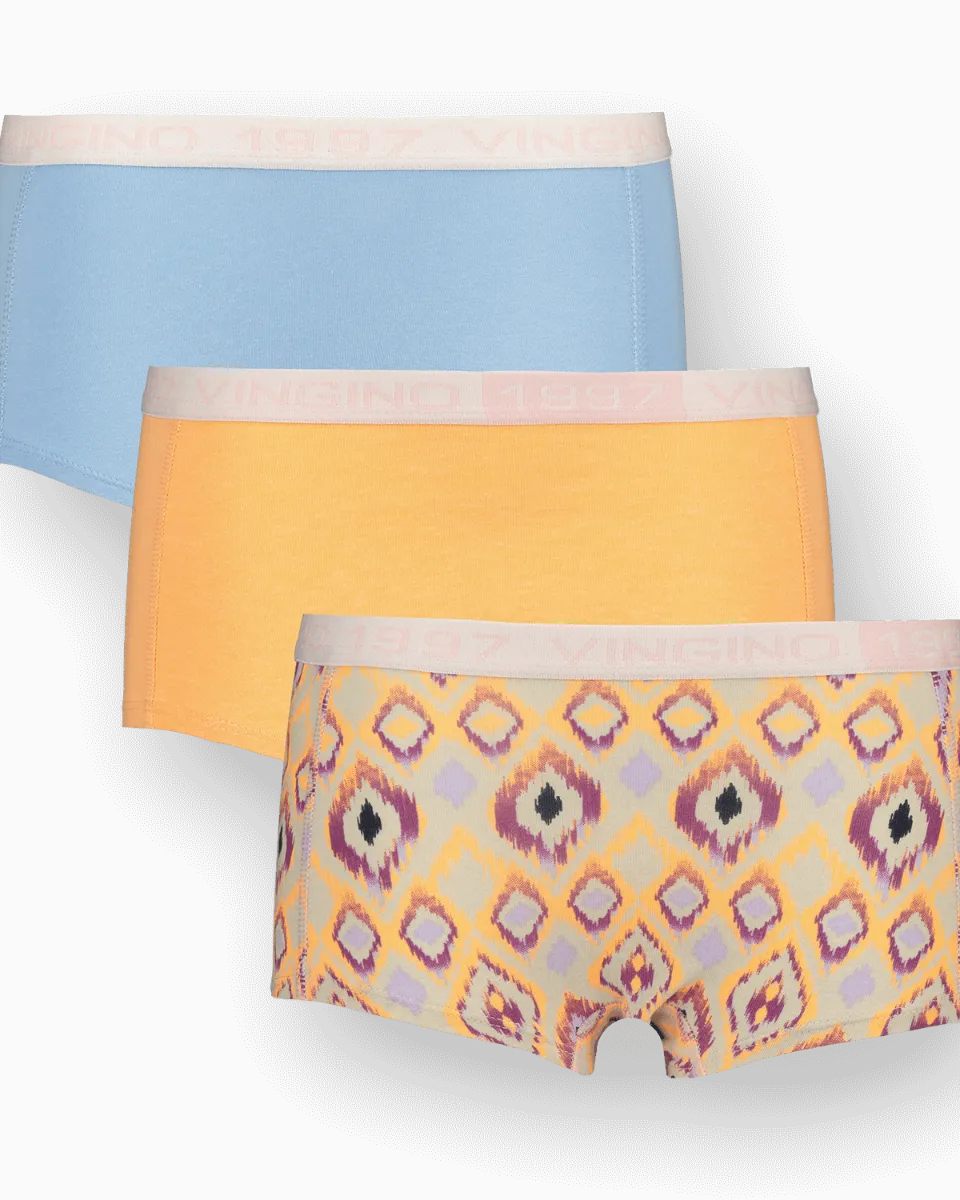 Mädchen Unterwäsche Ikat 3 Pack | Orange