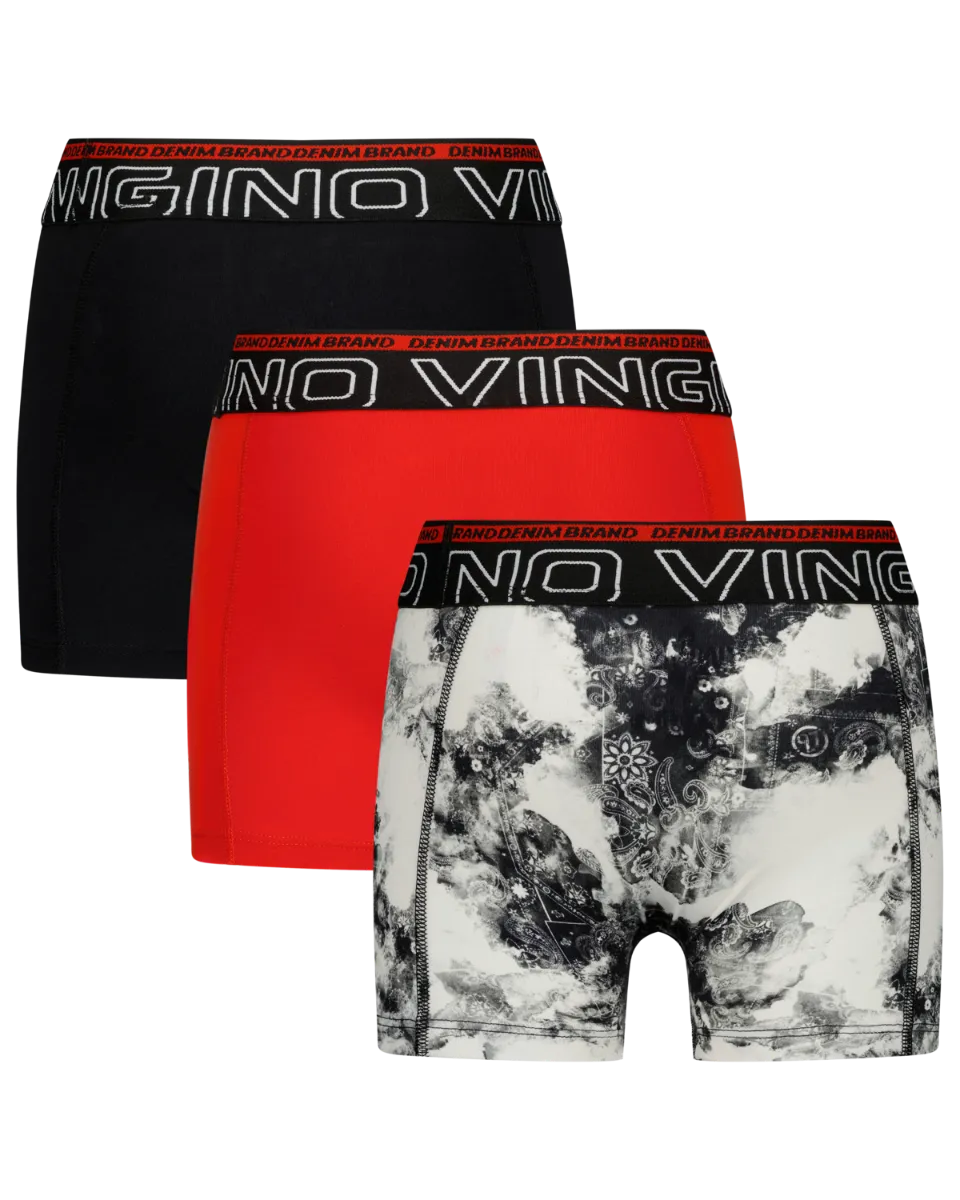 Jungen Boxer B-233-11 Bandana 3 Pack | Schwarz