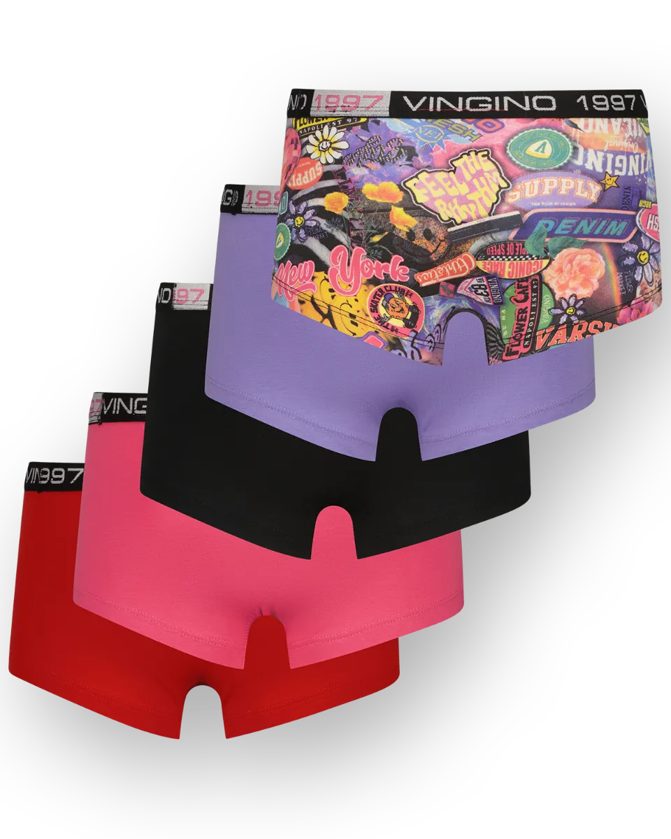 Mädchen Hipster fantasy 5-pack | Schwarz