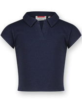 Top G-Basic-Crop Rib Polo