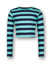 T-shirt G-basic-crop Rib Stripe