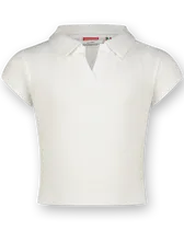 Top G-Basic-Crop Rib Polo