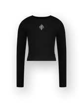 Top G-basic-crop rib longsleeve