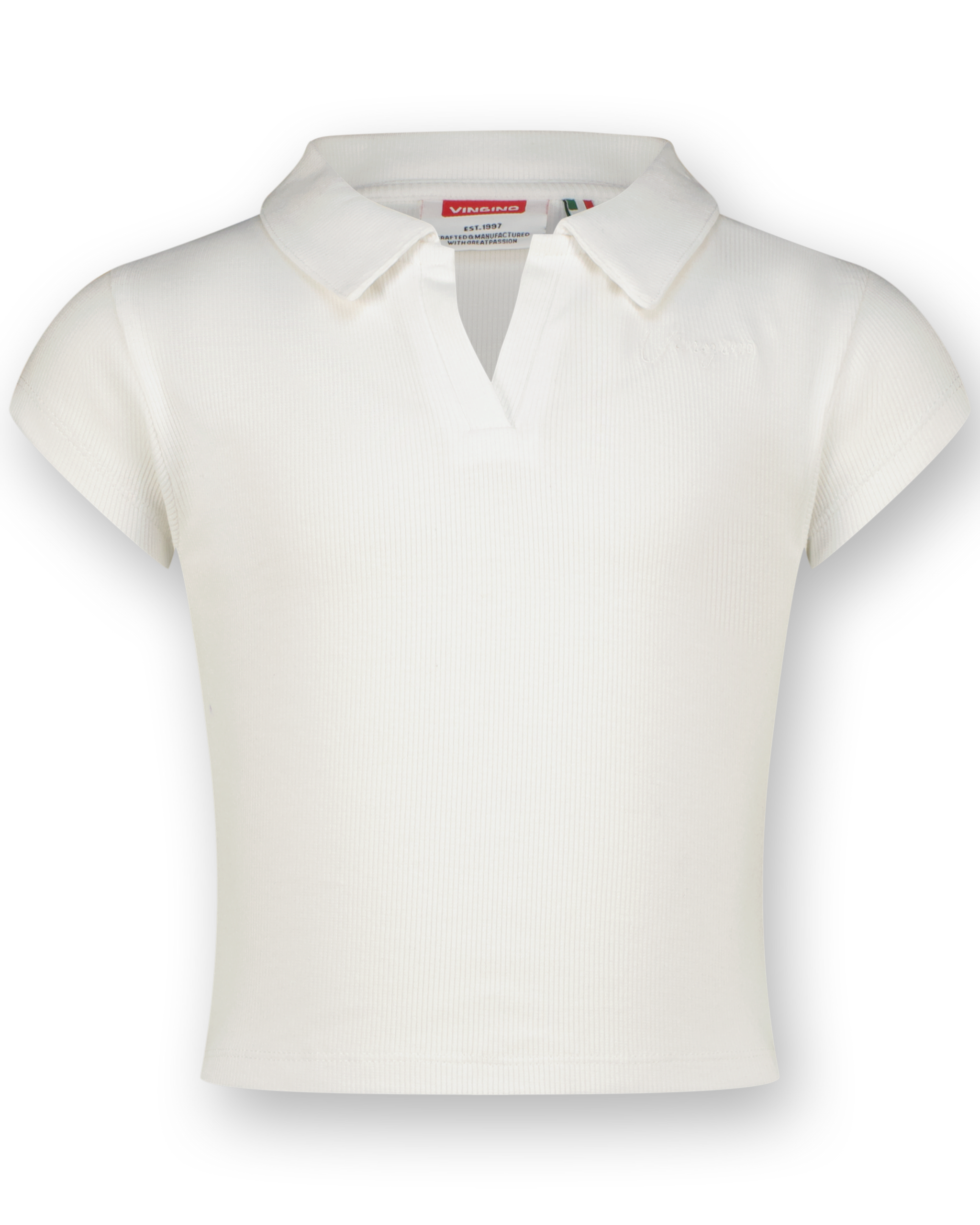 Top G-Basic-Crop Rib Polo