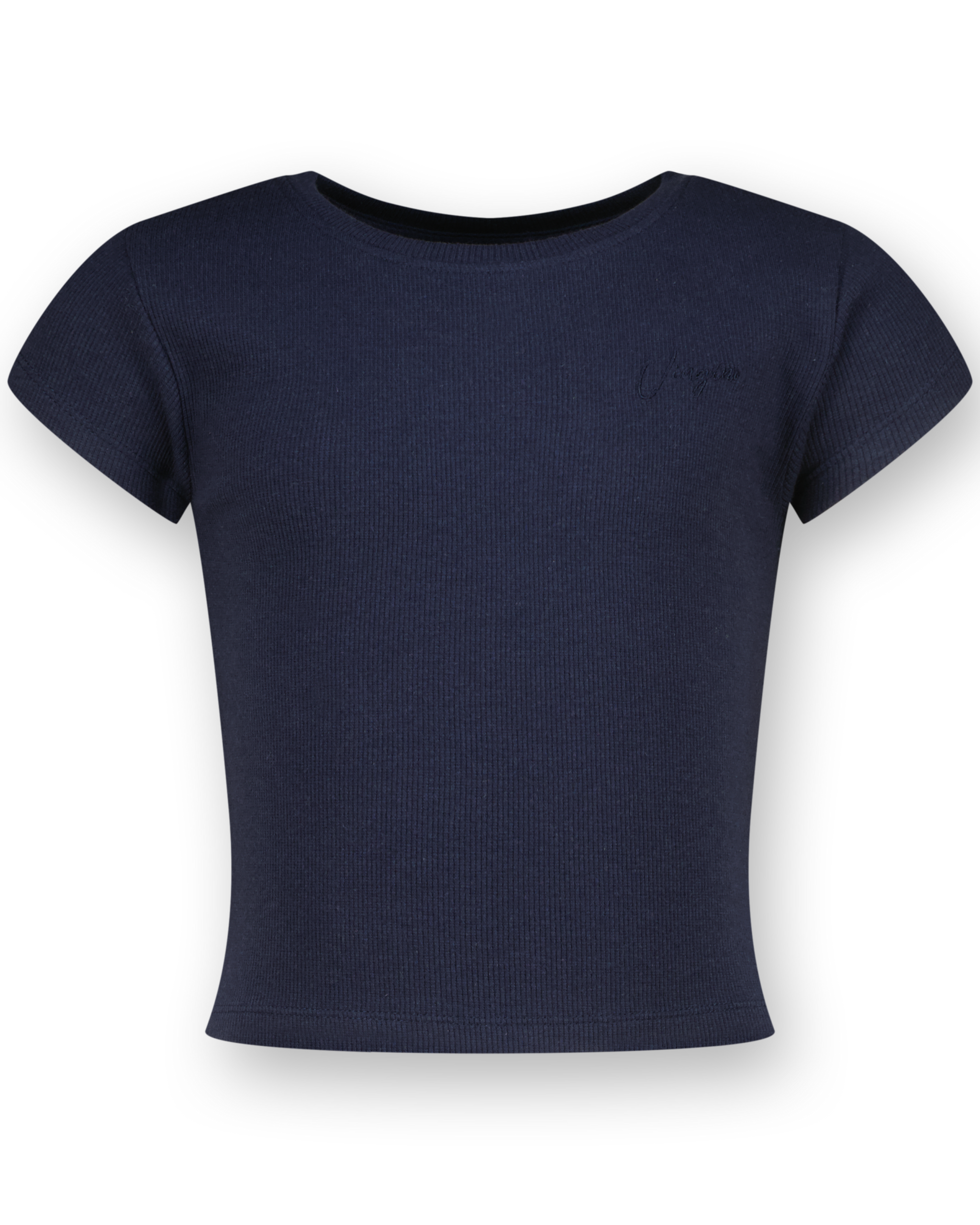 Top G-Basic-Crop Rib Tee