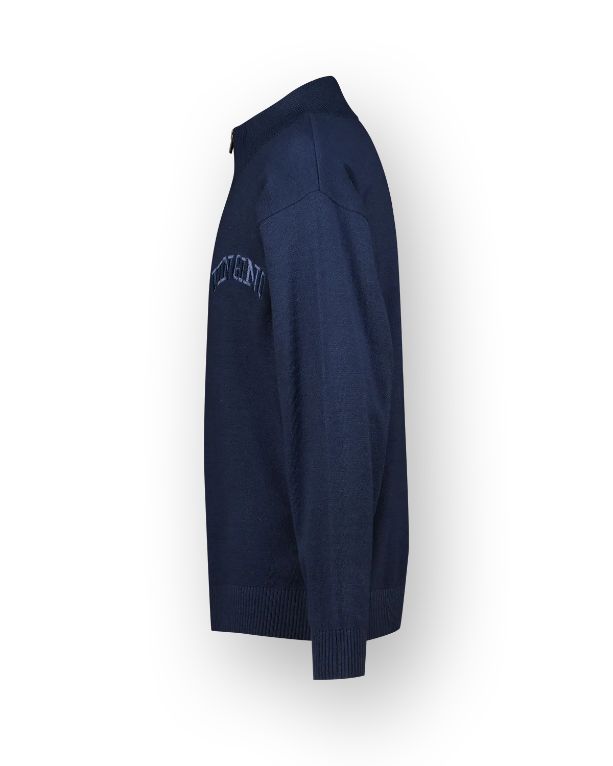 Jungen Flat knit Icon-halfzip | Blau