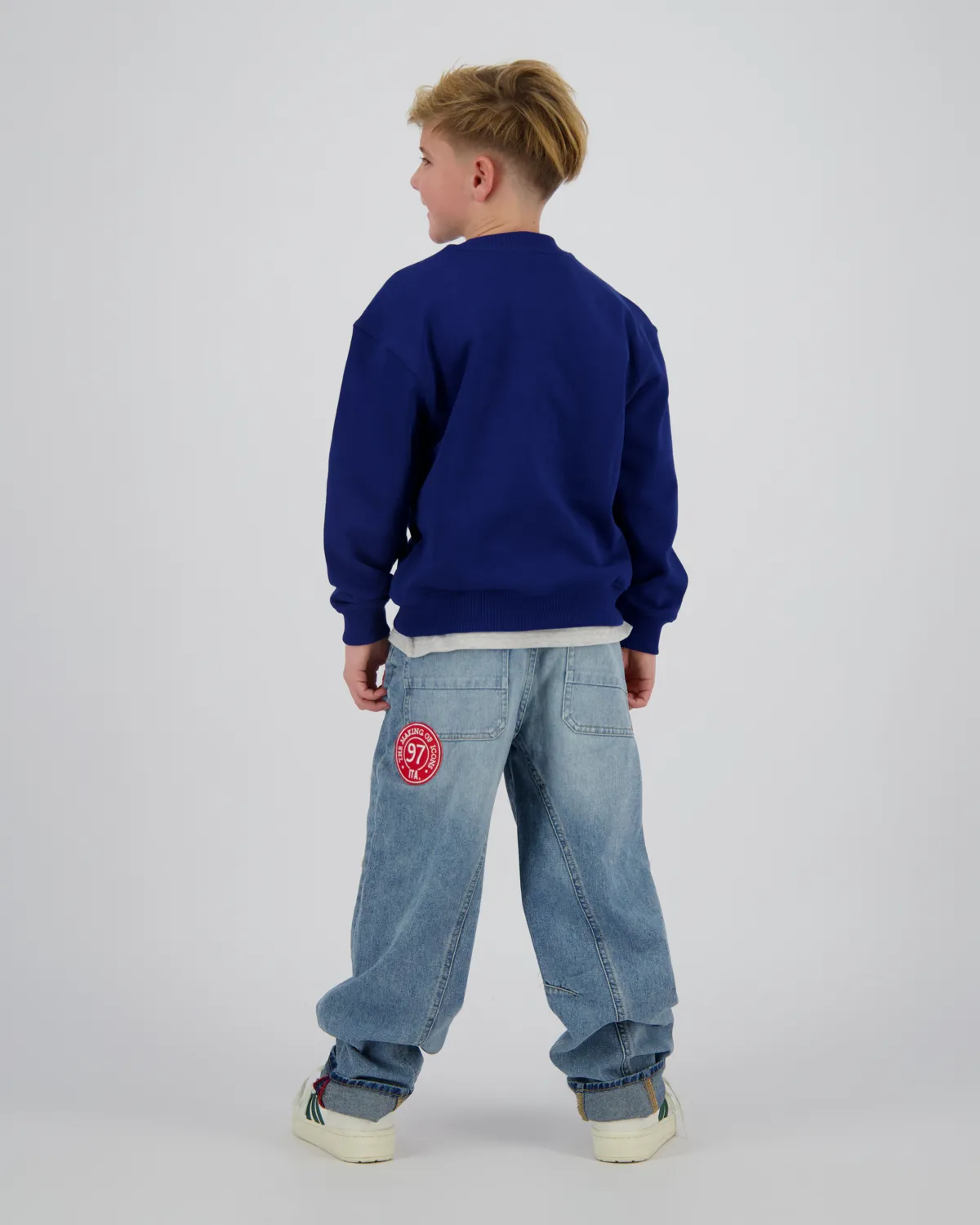Jungen Baggy Jeans Kit badge | Blau