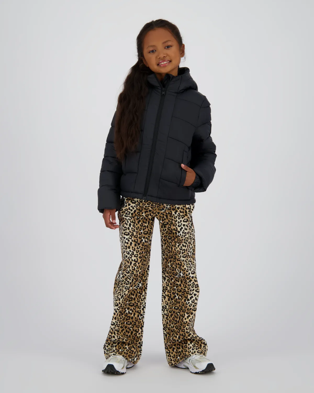 Mädchen Hooded Jacke Tiena | Schwarz
