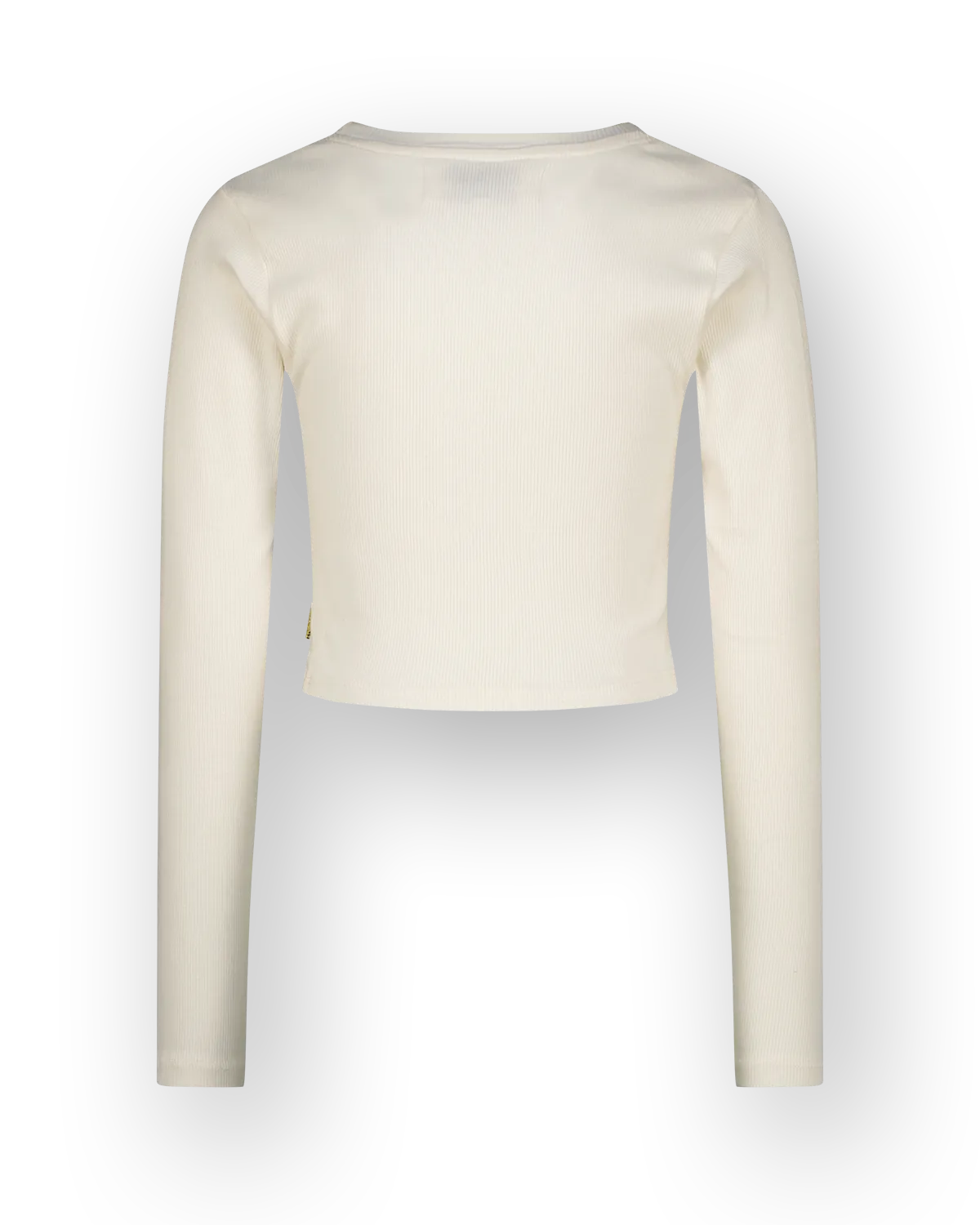 Mädchen T-shirt Basic crop rib top | Weiß