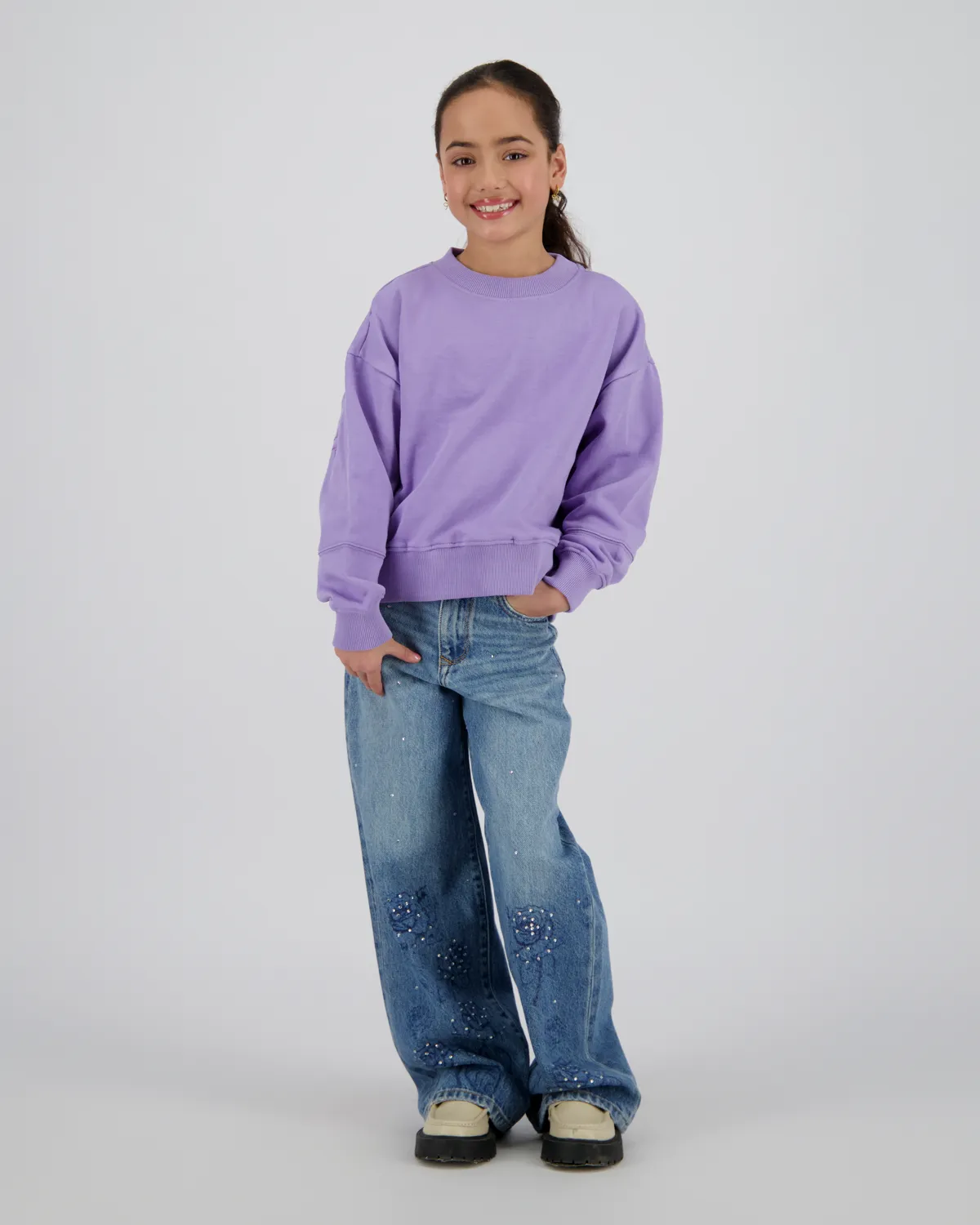 Mädchen Sweatshirt Nimre | Lila