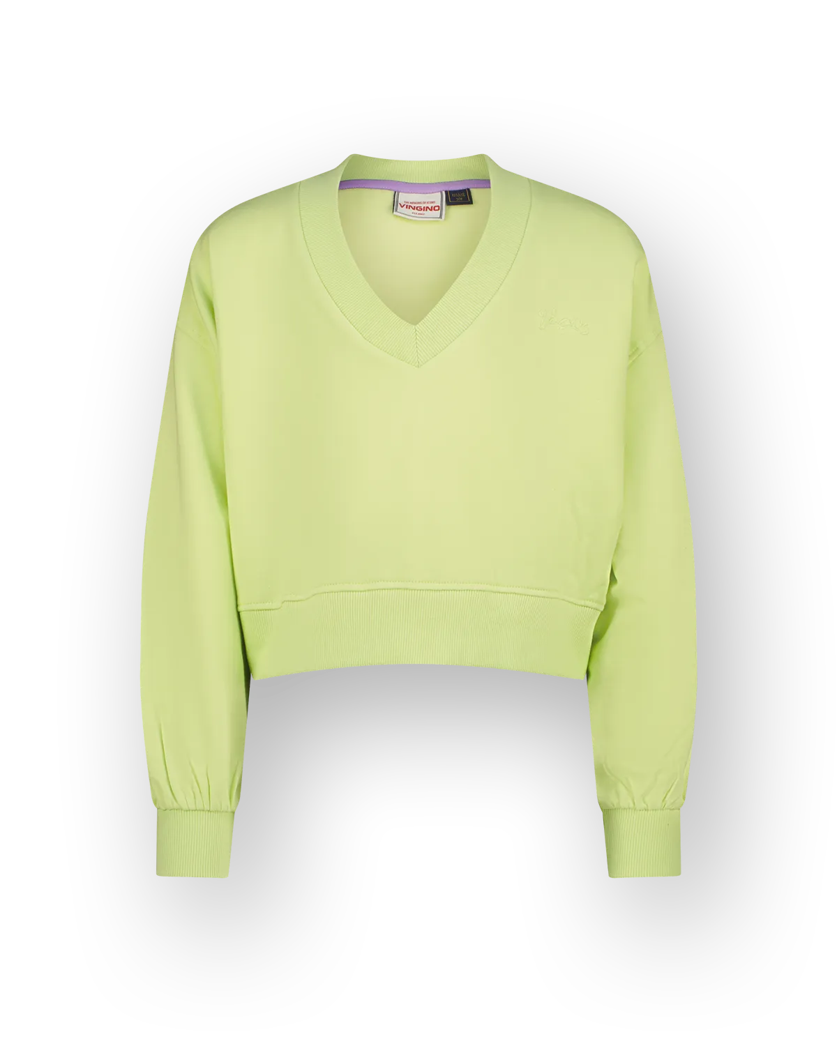 Mädchen Sweatshirt Basic-V neck | Grün