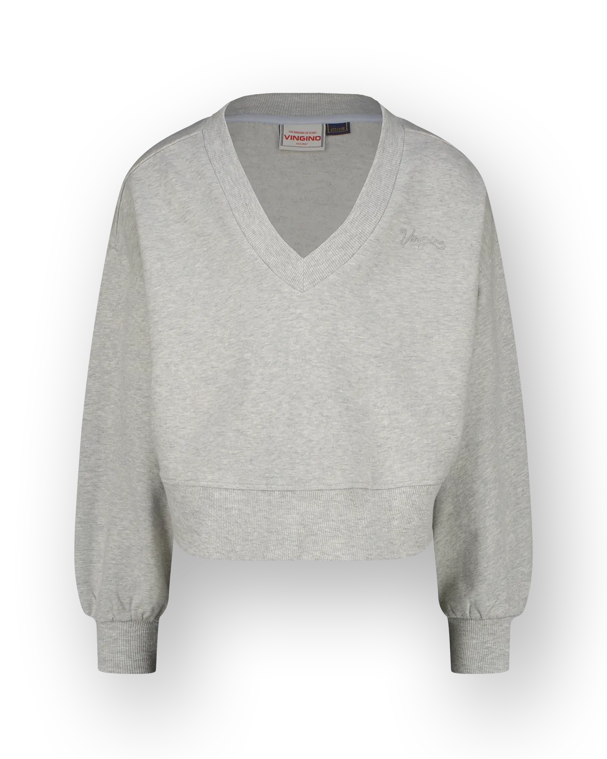 Mädchen Sweatshirt Basic-V neck | Grau