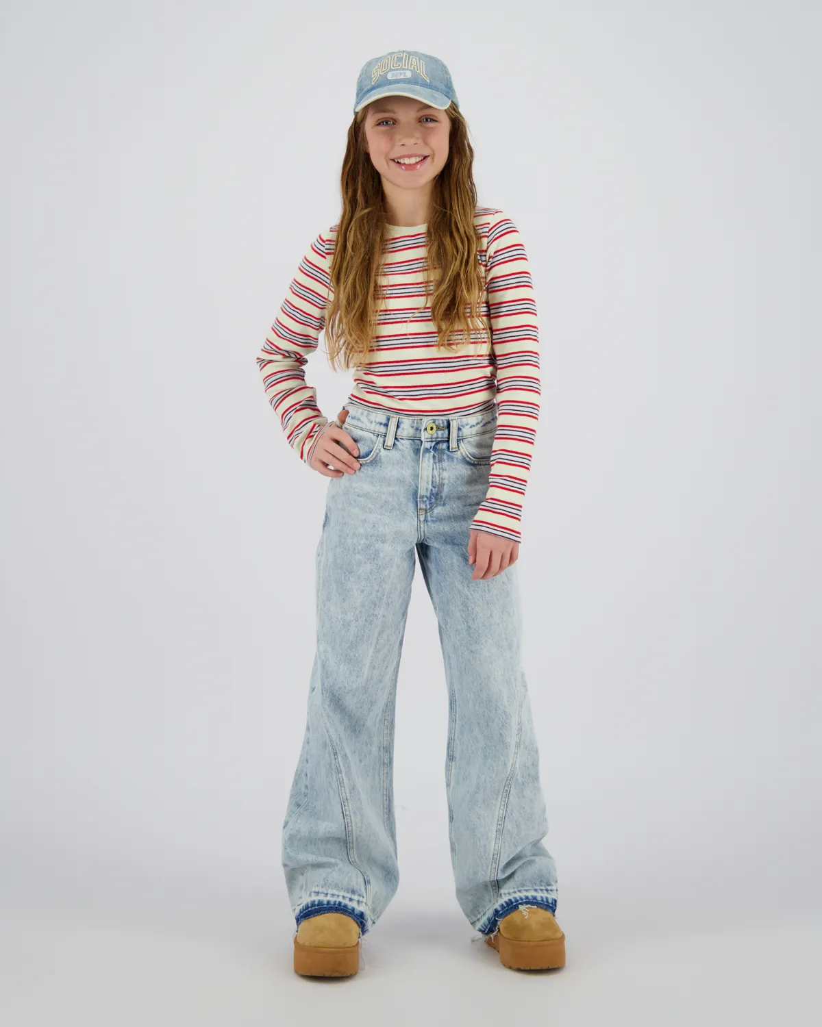 Mädchen Extra wide leg Jeans Cassie Seam | Blau