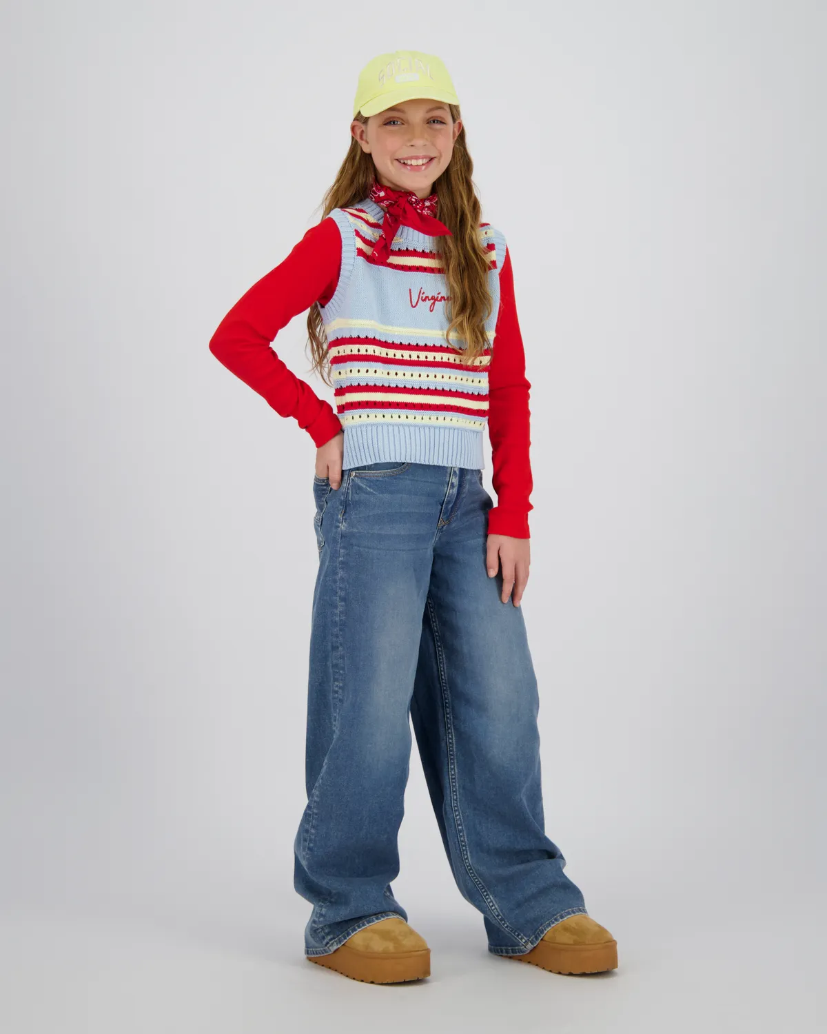 Mädchen Extra wide leg Jeans Carice | Blau