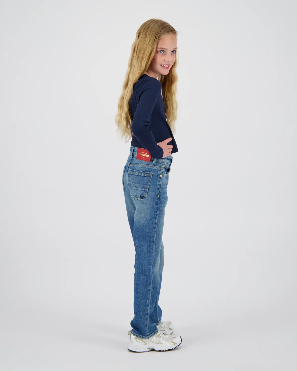 Mädchen Straight Jeans Clara | Blau