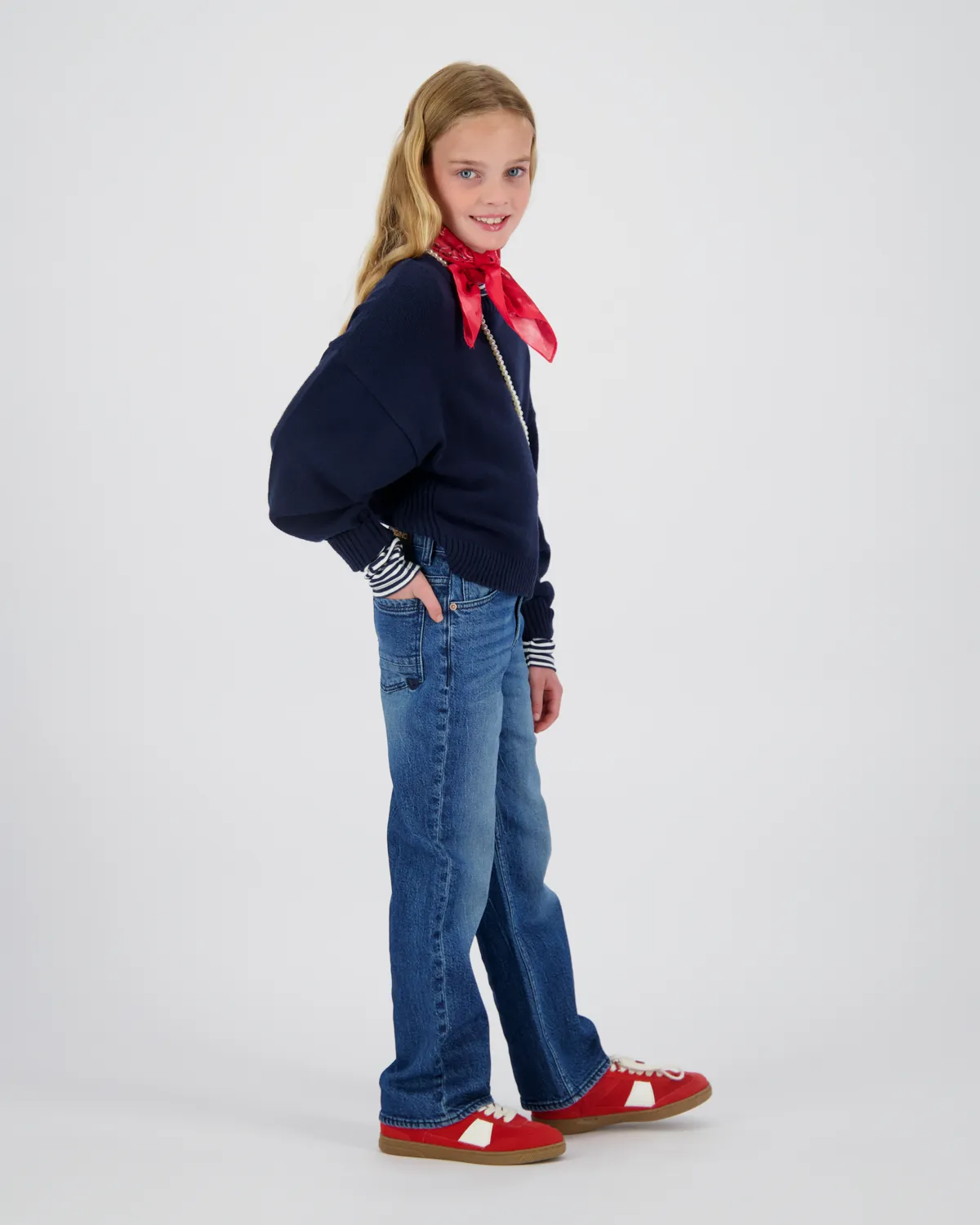 Mädchen Wide leg Jeans Cecile | Blau