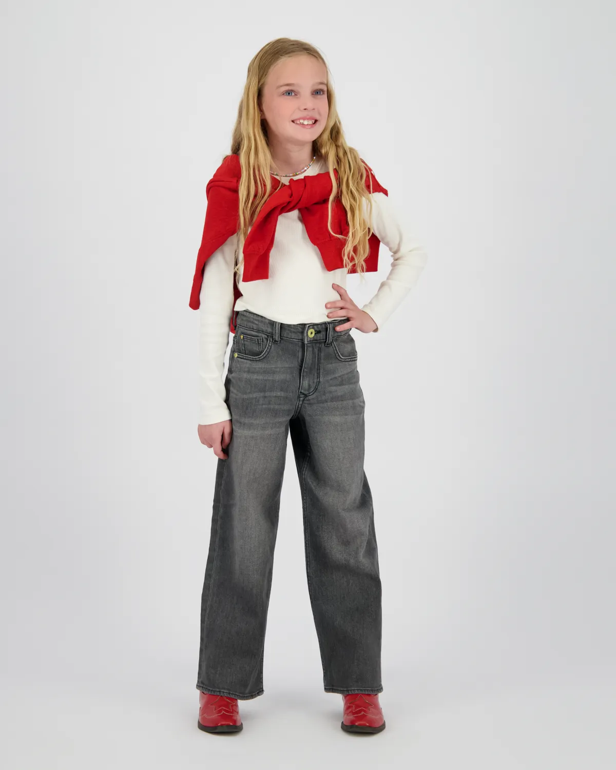 Mädchen Extra wide leg Jeans Carlice | Grau