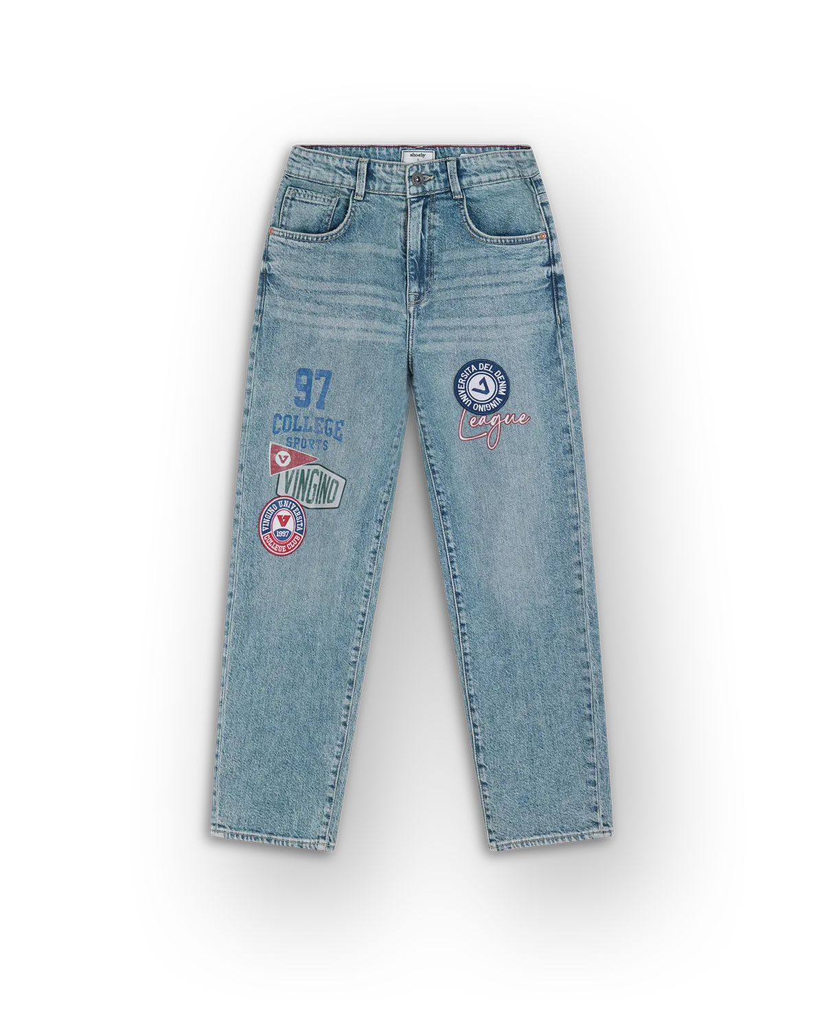 Jungen Baggy Jeans Karter badge | Blau