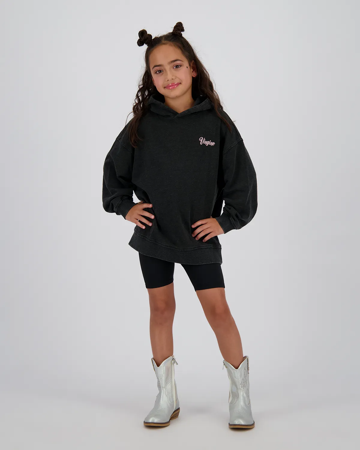 Mädchen Kapuzenpullover Nylah | Grau