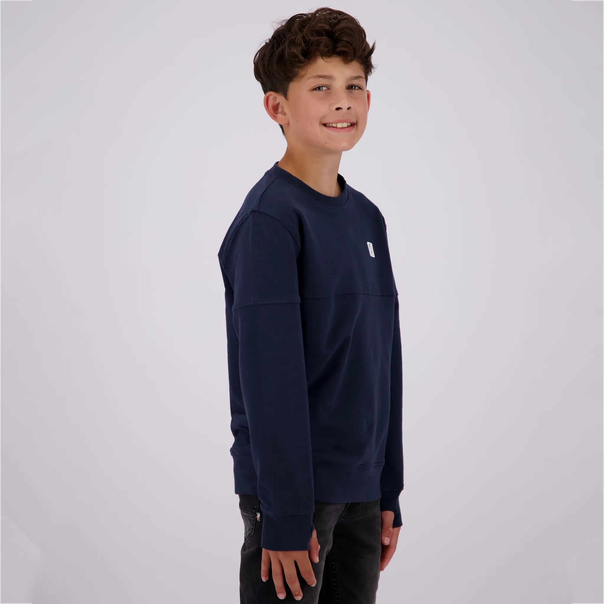 Jungen Crewneck basic logo sweatshirt | Blau