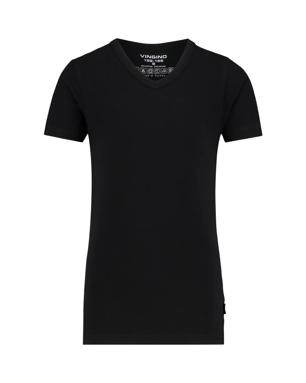 Jungen Top Short Sleeve V Neck Ts Boys | Schwarz