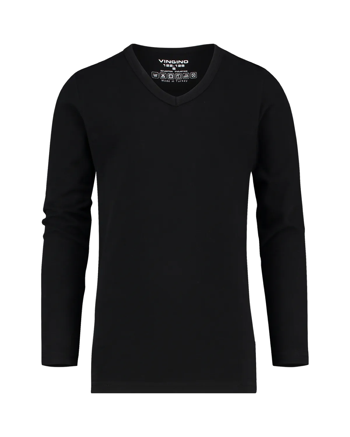 Jungen Top Long Sleeves V Neck Ts Boys | Schwarz