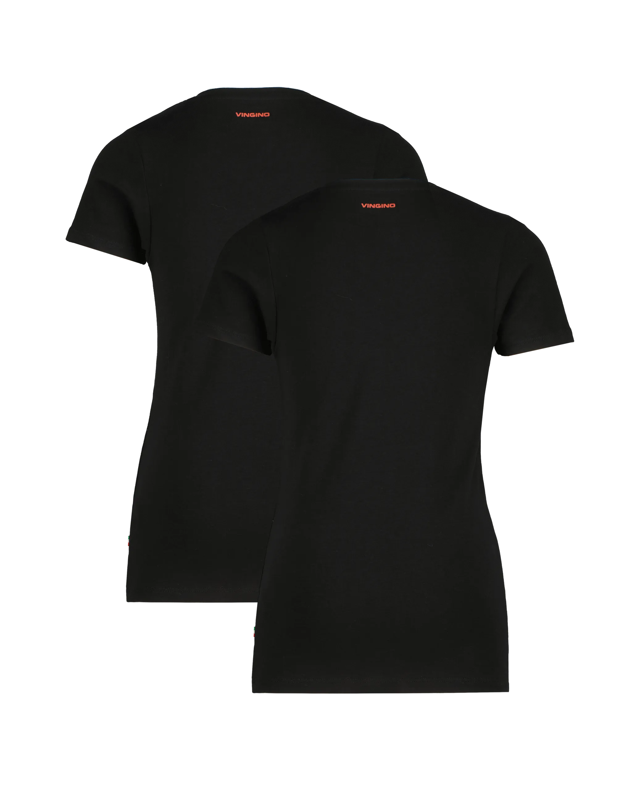 Jungen T-shirt V-neck 2 pack | Schwarz