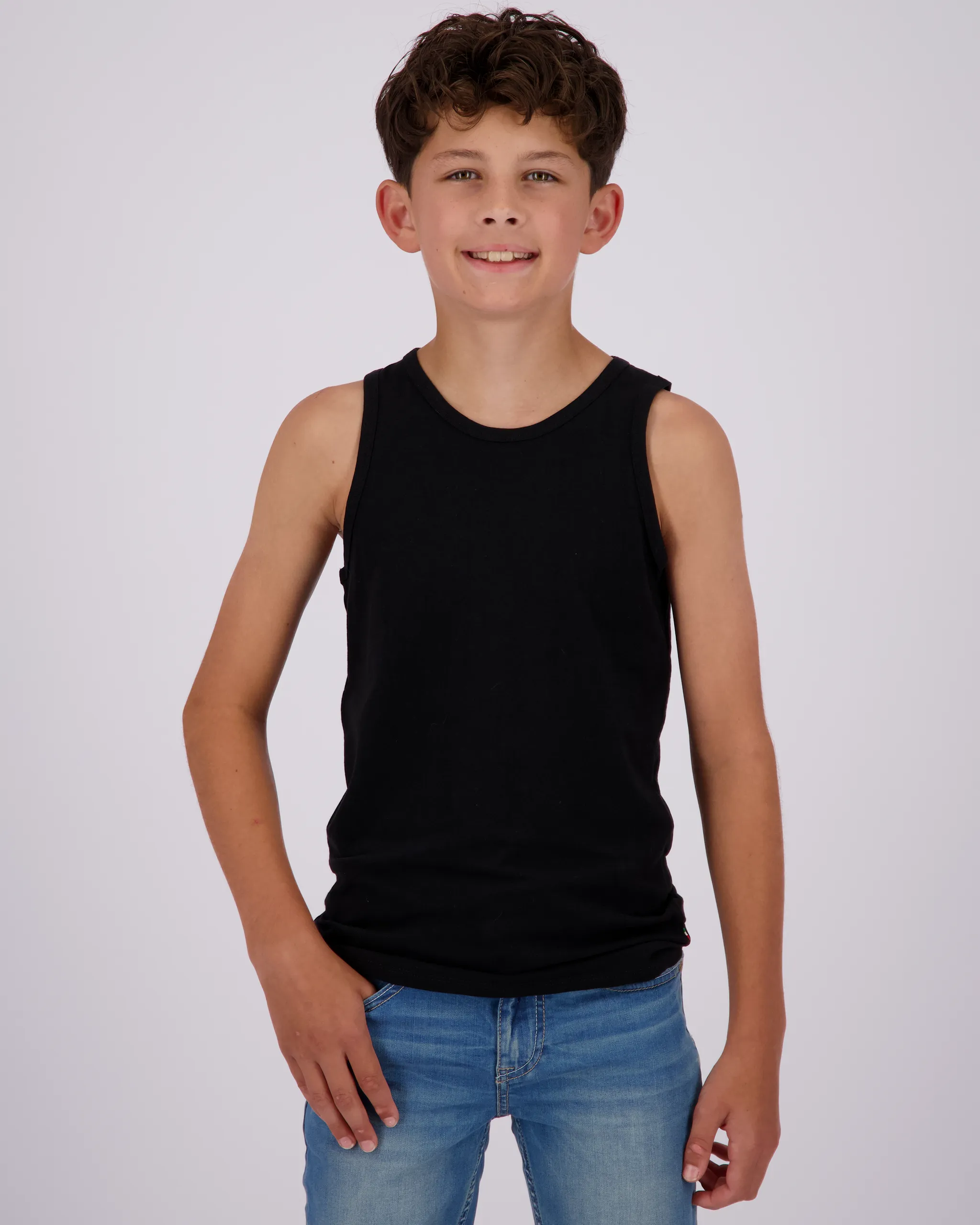 Jungen Boys tank 2 pack | Schwarz