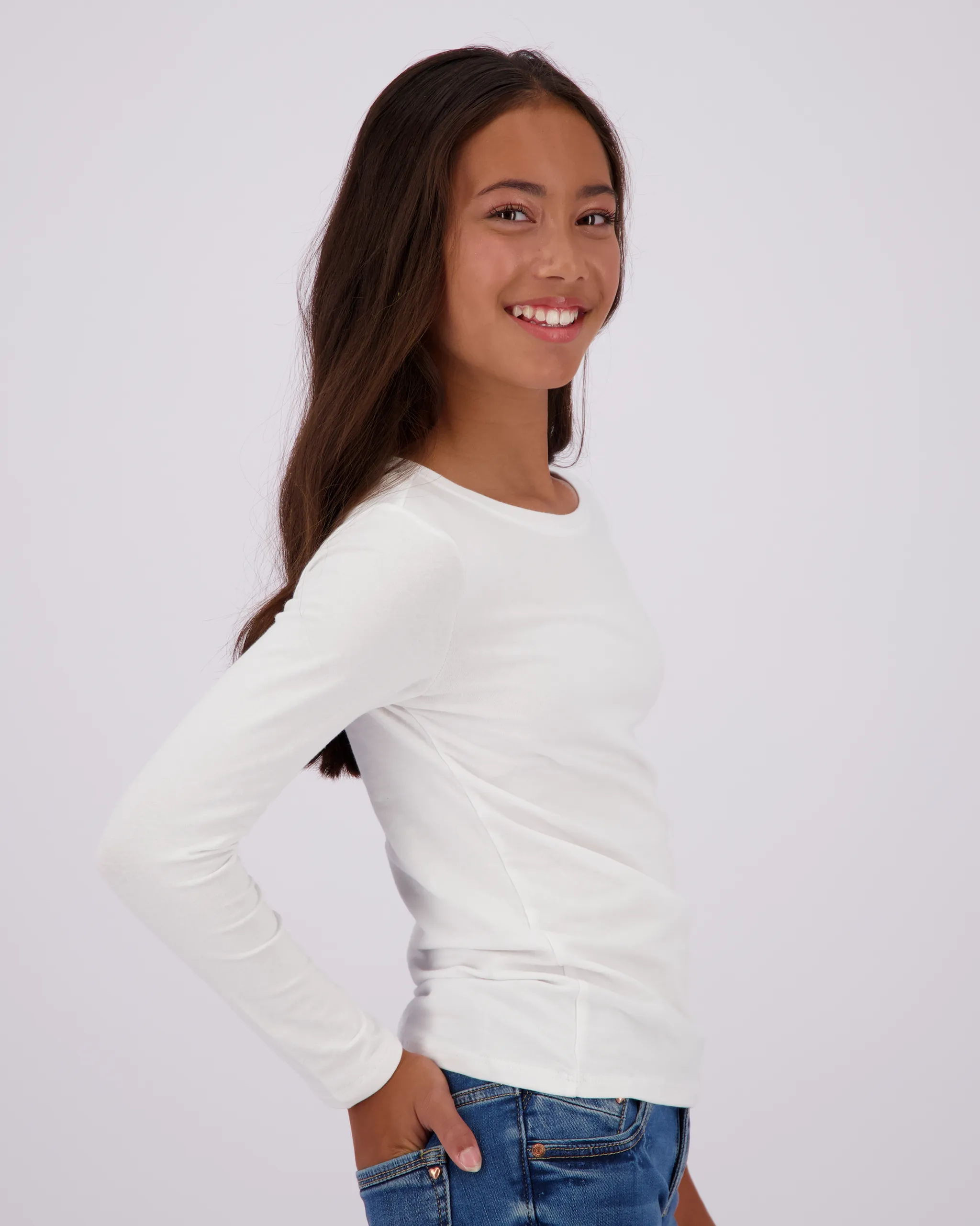 Mädchen T-shirt longsleeve | Weiß