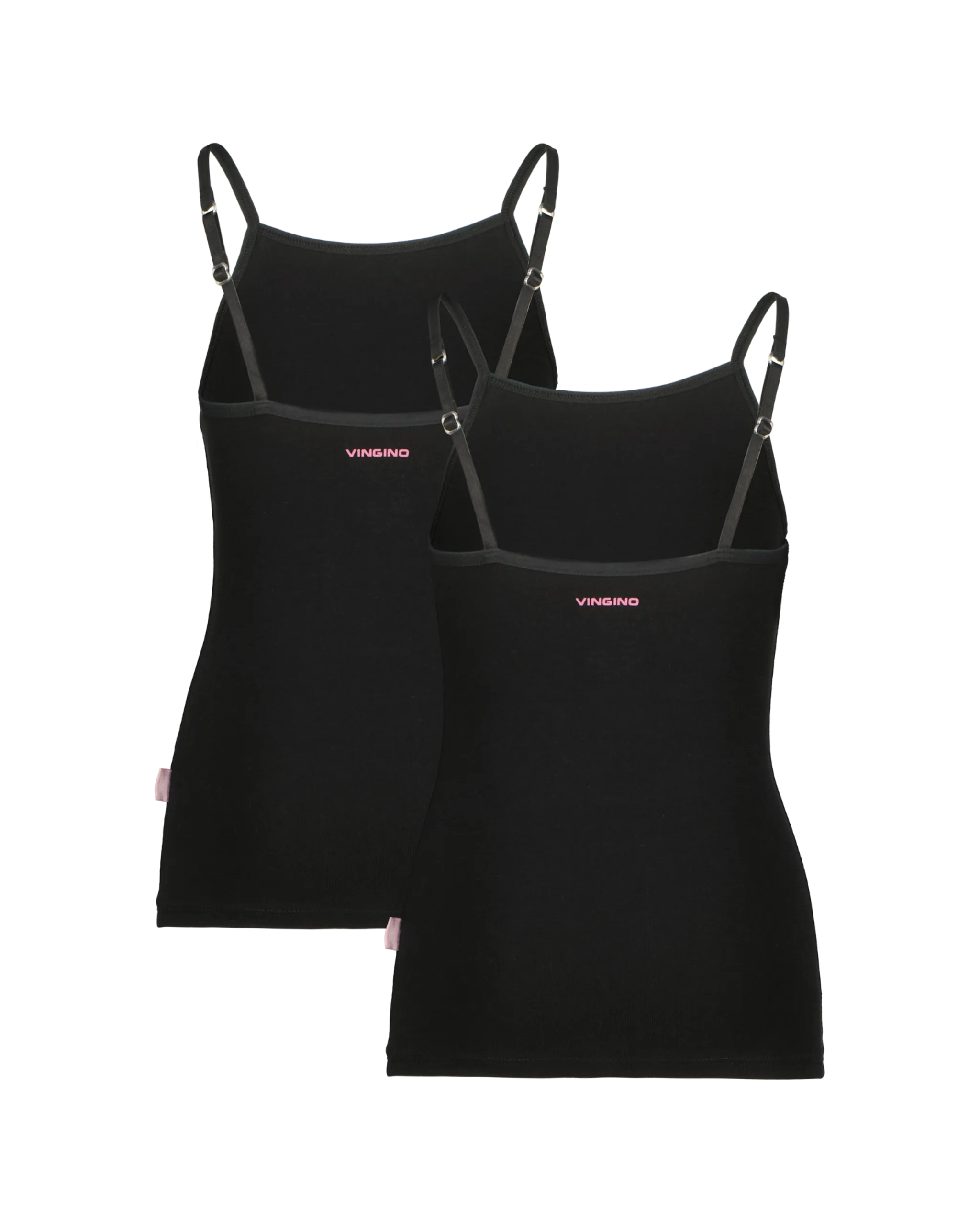 Mädchen Singlet 2 pack | Schwarz