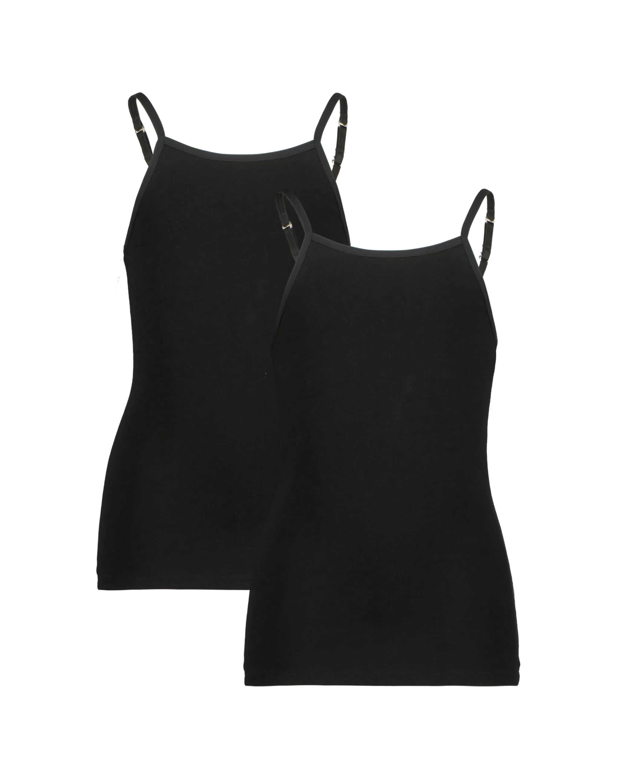 Mädchen Singlet 2 pack | Schwarz